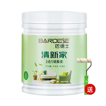 巴德士清新家3合1内墙乳胶漆净味水性油漆涂料翻新修补墙面漆白